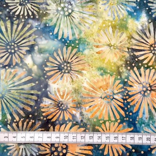 FLOWER - Cardamom - Batikstoff aus Indonesien